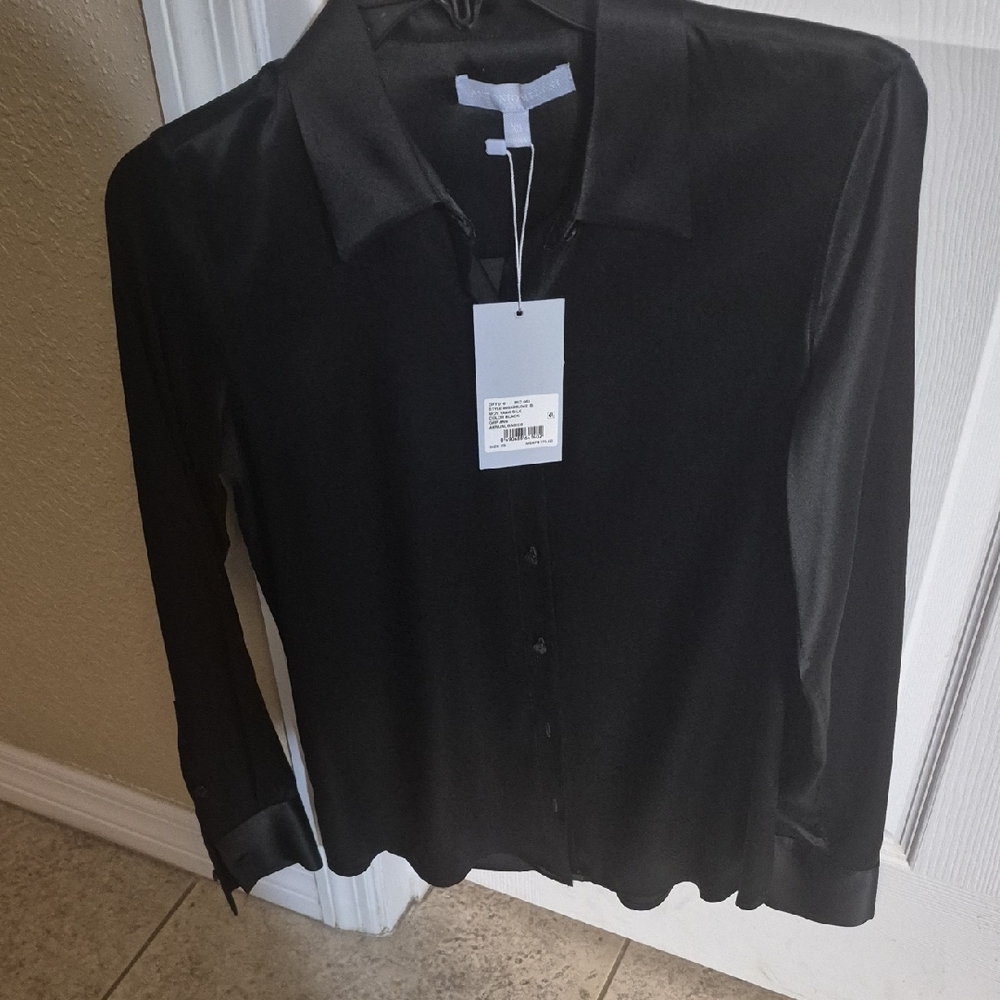 ANTONIO MELANI Silk Black Dress Shirt